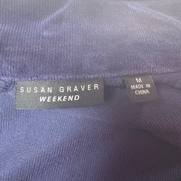 Susan Graver Navy Vest with Gold Accents - Picture 3 of 5